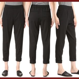 NEW $345 Vince Pull-On Tapered Trousers Pants In Black [SZ Medium ]‎